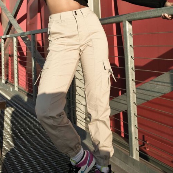 Garage Billie Bubble Cargo Pants - Tan/Khaki Medium - Picture 2 of 8